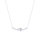 عصفور كريستال سلسلة فضة عيار 925 علي شكل دولفين مرصع بالزركون - NM0046